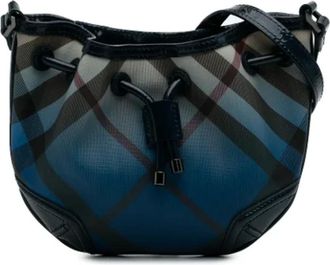 Burberry Pre-owned Cross Body Bags, female, Blue, Size: ONE SIZE Pre-owned Canvas crossbody-bags