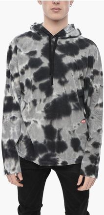 Diesel Tie-Dye Effect Long-Sleeve Hooded T-Shirt T-CRANE-LS size Xxl