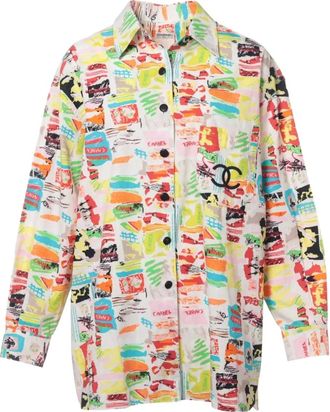 Chanel Camicia con stampa astratta - Bianco