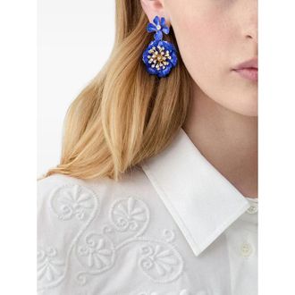 Carolina Herrera Flower Drop Earrings