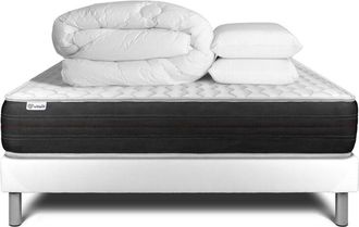 VITALIT Pack Colch&oacute;n Blanco Muelles Ensacados 180 X 200