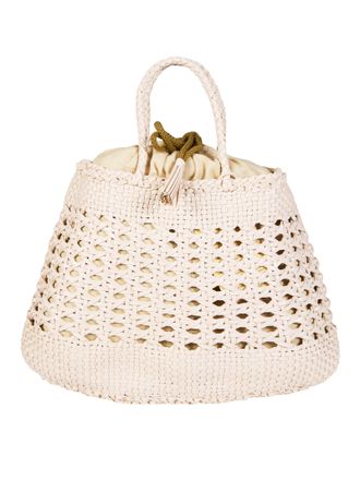 Dragon Diffusion Santa Cano Open Lattice Basket Bag
