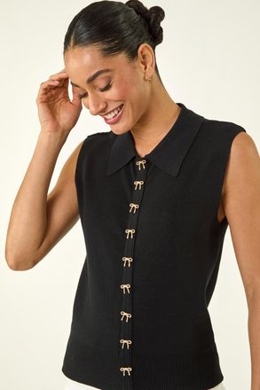 DUSK Bow Detail Knit Top