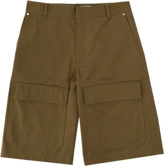 Msgm Casual Shorts - Heren - Korte Broeken - Groen - M - Katoen - Korte Broeken