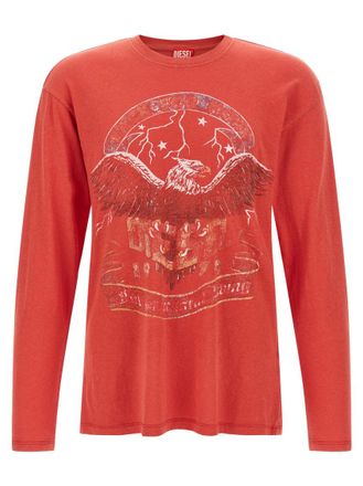 Diesel Red Crew Neck T-Shirt