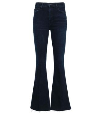 Mother Blue Flared High Rise Jeans