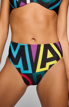 Puma Bikini-Hose PUMA PUMA SWIM WOMEN PRINTED HIGH WAIST BRIEFS, Damen, Gr. XL, N-Gr, multi colour, Obermaterial: 82% Polyester, 18% Elasthan, Badehosen Bi