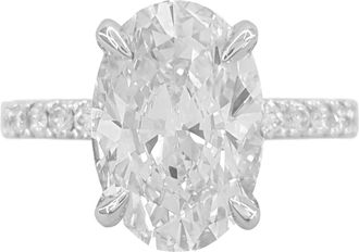 Verde 4ct IGI Certified Lab Grown Oval Cut Diamond Ring