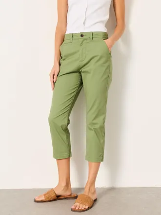 Fat Face FatFace Green Farnham Green Crop Chinos