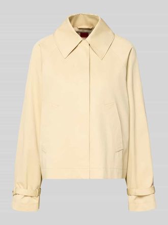 HUGO BOSS Regular Fit Trenchcoat aus reiner Baumwolle Modell Amotu-1 in Sand, Gr&ouml;&szlig;e 32