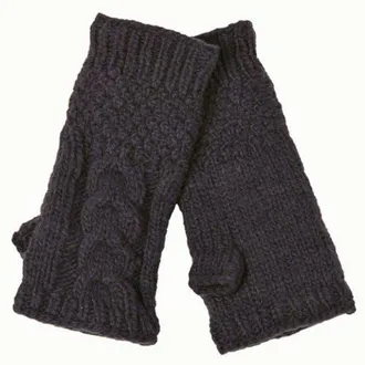 Nirvanna Designs Cable Handwarmers in Navy at Nordstrom