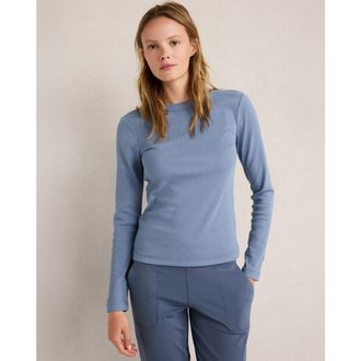 Haven Organic Cotton Long Sleeve Tee in River at Nordstrom, Size Medium