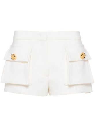 Prada natt&eacute; tailored shorts - women - Wool - 40 - White