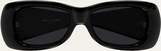 Saint Laurent SL 901 Howl Acetate and Bio-Nylon Rectangle Sunglasses