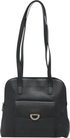 Celine Trotteur Black Leather Shoulder Bag (Pre-Owned)