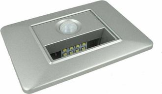 Trade Shop Trade Shop Traesio - Trade Shop - Led Faretto Segnapasso Per Scatola 503 Con Luz De Movimiento Sensor Fredda 6500k - Plata