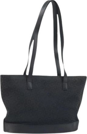 Celine Pre-owned C Macadam Canvas Tote Bag - Dames - Vintage Shopper - Zwart - ONE Size - Leer - Vintage