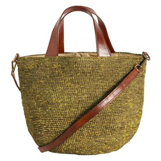 Ibeliv Tassen, Dames, Groen, ONE Size, Katoen, Mirozy Raffia Tas