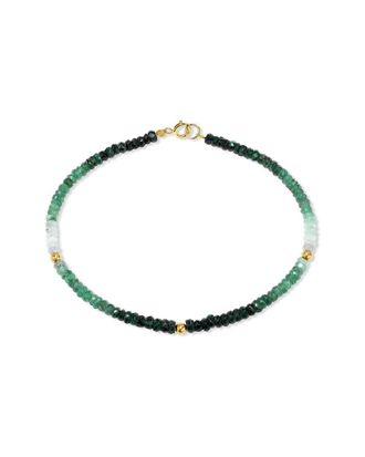 Jewelmak 14K Emerald Bracelet