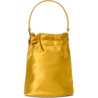 Staud Lila Satin Mini Bucket Bag in Goldenrod at Nordstrom
