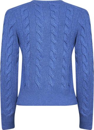 Polo Ralph Lauren Womens Cardigan Julianna Blue Wool And Cashmere Cardigans Sweater