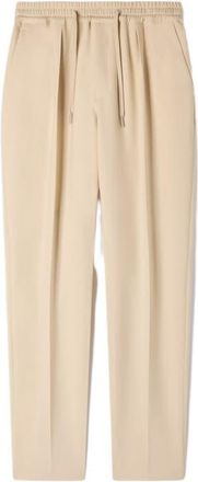 Sandro Elasticated straight-leg trousers in Oats at Nordstrom, Size Xx-Large X 31