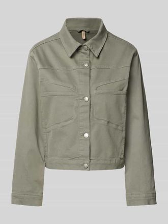 Soyaconcept Jeansjacke mit Brusttaschen Modell ERNA in Khaki, Gr&ouml;&szlig;e L