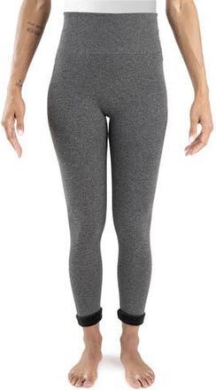 Muk Luks High Waisted Fur Lined Leggings in Charcoal Heather at Nordstrom, Size Medium