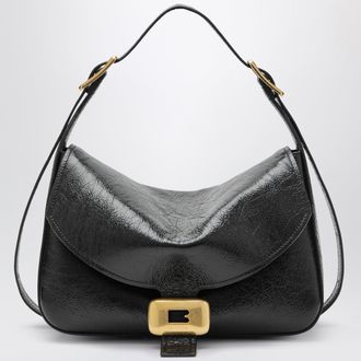 Balenciaga Medium Clicca shoulder bag in lambskin leather, black