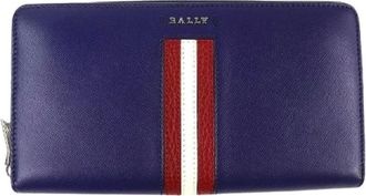 Bally Pre-owned Wallets, male, Blue, Size: ONE SIZE Pre-owned Salen.s Leather Long Wallet