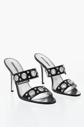 Dsquared2 Leather Mules with Studs 11cm Dsquared2