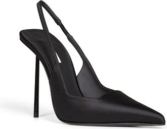 Le Silla Womens Pumps Amelia Satin Black Viscose High Heel Shoes