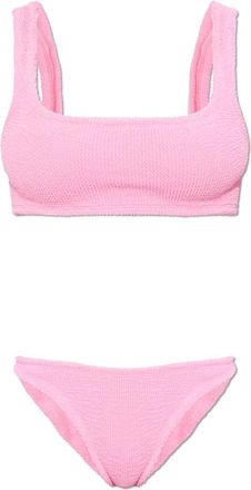 Hunza G Badmode, Dames, Roze, ONE Size, Tweed, Xandra Tweedelige Badpak