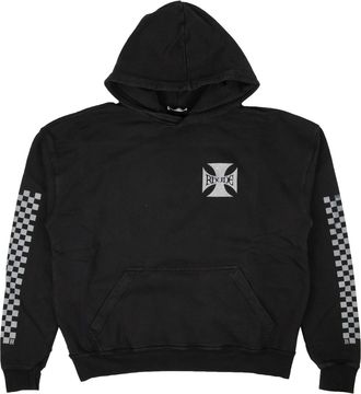 Rhude Black Classic Checker Hoodie