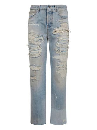 Amiri Repaired Boot Cut Jeans