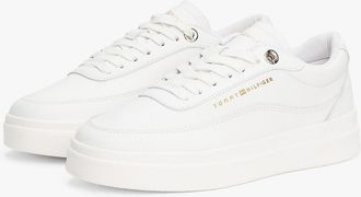 Tommy Hilfiger Womens Leather Platform Court Sneaker - White - US 8.5 / EU 39