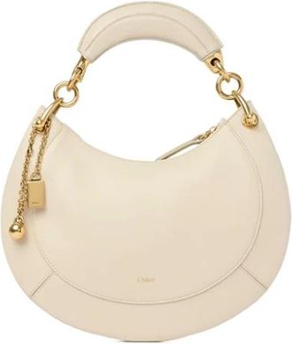Chlo&eacute; Tassen, Dames, Wit, ONE Size, Leer, Banana Zipped Hobo