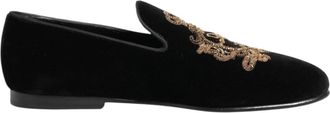 Dolce & Gabbana Slippers - Heren - Loafers - Zwart - 40 EU - Katoen - Schoenen