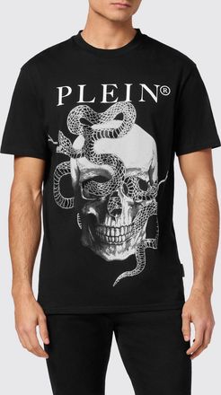 Philipp Plein T-shirt in cotone con stampa Snake e Skull