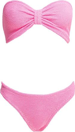 Hunza G Bikinis, female, Pink, Size: ONE SIZE Pink Bikini with Ruched Details
