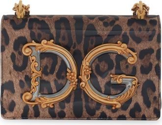 Dolce & Gabbana DG Girls Leopard Print Leather Shoulder Bag at Nordstrom