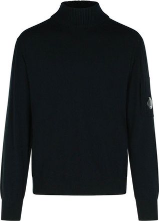 C.P. Company C. P. Company Black Virgin Wool Blend Turtleneck Sweater