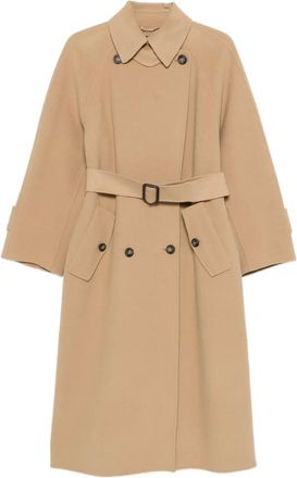 Max Mara virgin wool double-breasted coat - Neutrals