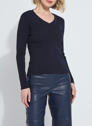 Lyss&eacute; Adette V-Neck Ribbed Long Sleeve