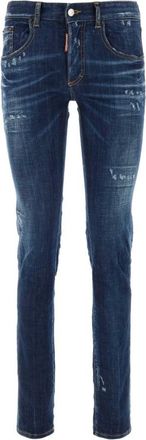 Dsquared2 Blue Skinny Mid Rise Jeans