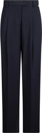 Liu Jo Palazzo Broek - Dames - Wijde Broeken - Blauw - 2XL - Leer - Broeken
