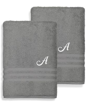 Linum Home Textiles Denzi 2Pc Monogrammed Hand Towel Set