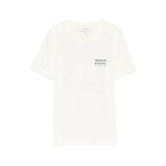 Maison Kitsun&eacute; T-Shirts, female, White, Size: XS Printed T-shirt