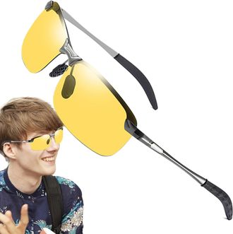 Generic Photochromic Sunglasses | Smart Transition Sunglasses - Anti Glare Polarized Driving Goggles UV400 Protection for Men Fishing Accessories Cycling Equi