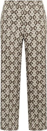 Maliparmi Graphic Orbit Trouser - Dames - Straight fit broeken - Veelkleurig - XS - Leer - Broeken
